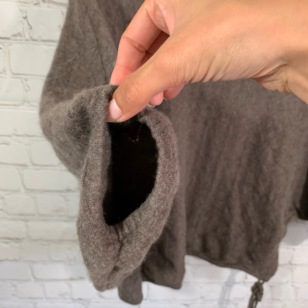 SOLD J. Jill Cashmere Brown Drawstring Sweater - Picture 5 of 6